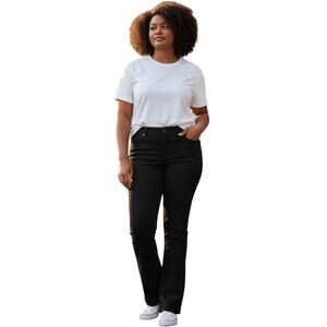 Lee Riders Women Black Plus Size 5 Pocket Design Bootcut Denim Size 22W - NWT